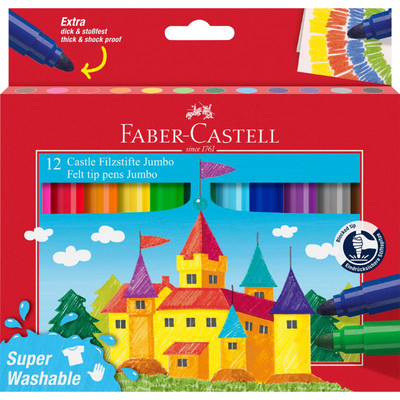 Faber castell felt tip pen jumbo 12pcs, , medium