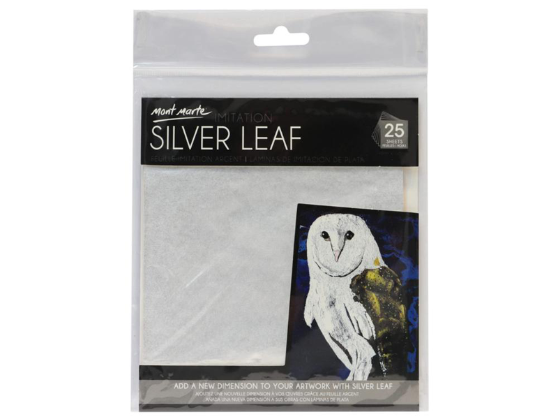 Imitation silver leaf 14x14cm 25 sheet, , medium image number null