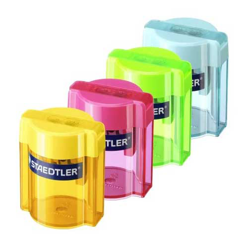 Staedteler pencil sharpener double hole 513001 (1pc random selection of colour), , medium-null