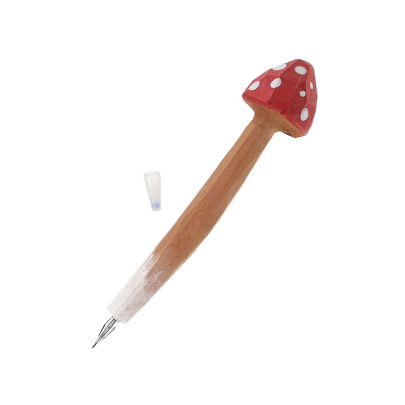 Product image: Στυλό μανιτάρι ξύλινο - μαύρο μελάνι, , medium-null