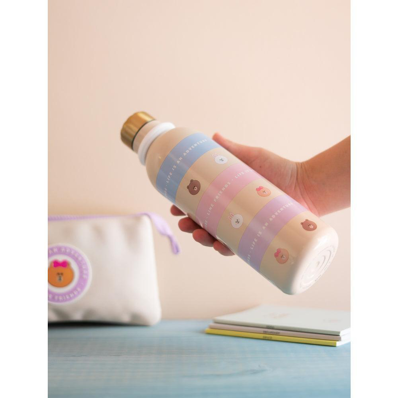 Line friends metallic hot & cold drinks bottle 500 ml, , medium image number null