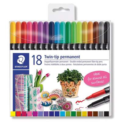Staedtler double-ended permanent pens set 36 pieces 3187TB36, , medium