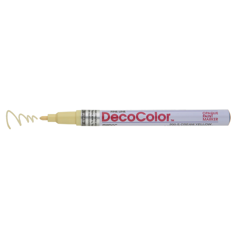 Decocolor paint marker fine - 200/42 cream yellow, , medium-null