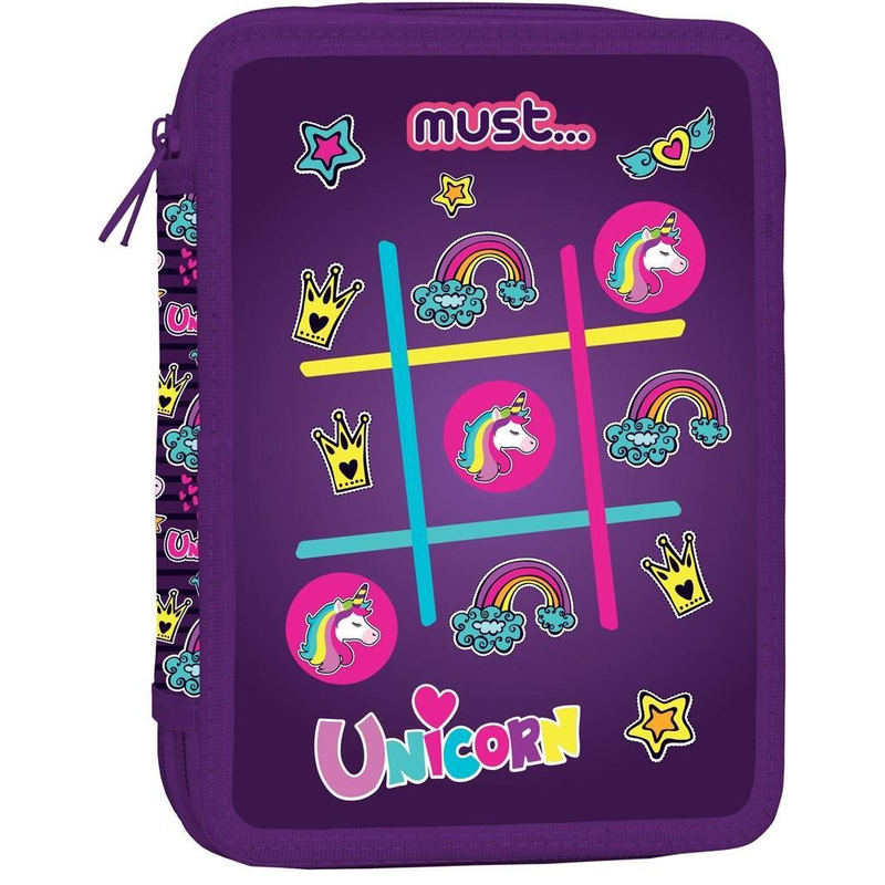 Product image: Σχολικη κασετινα διπλη γεματη must unicorn hashtag, , medium-null
