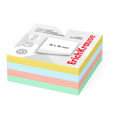 Erichkrause sticky notes 75x75 mm (400 sheets/4 colors) 61669, , medium