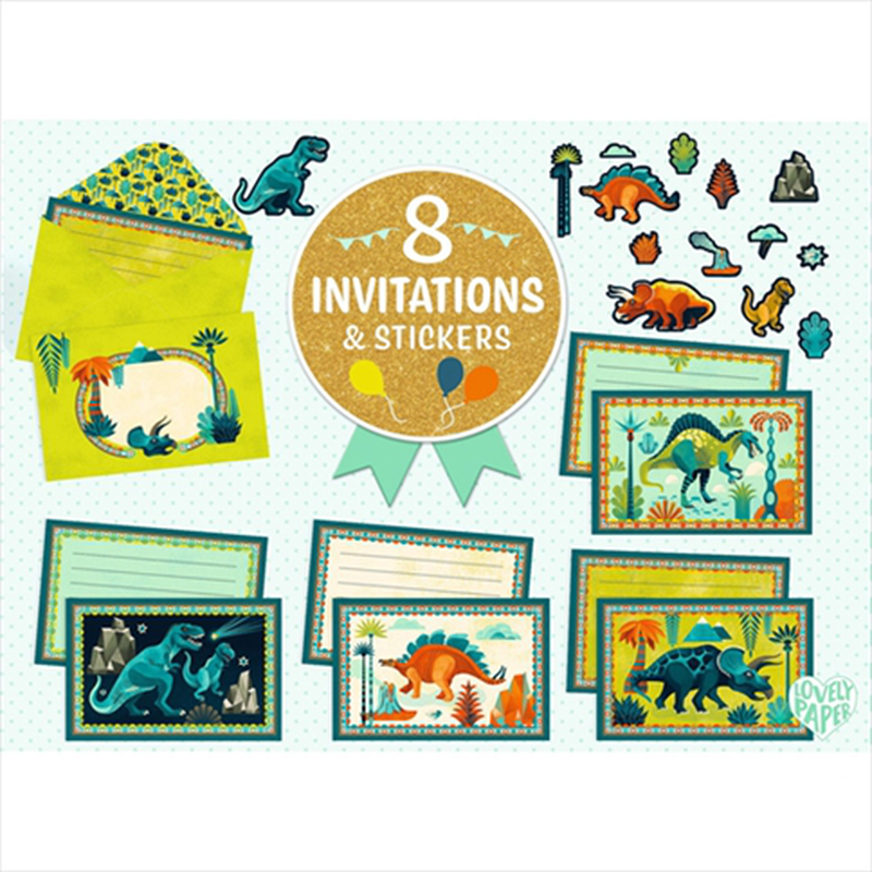 Product image: Dinosaur invitation cards, , medium-null