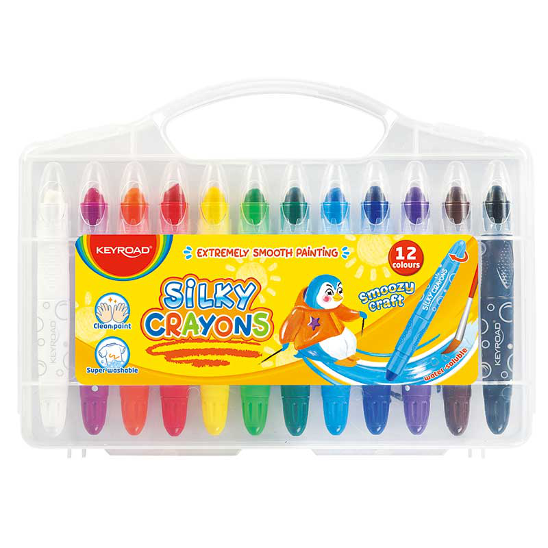 Gel crayons water soluble 12pcs, , medium-null
