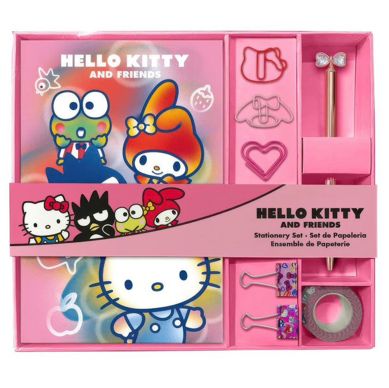 Hello kitty stationery set with notebook and accessories, , medium image number null