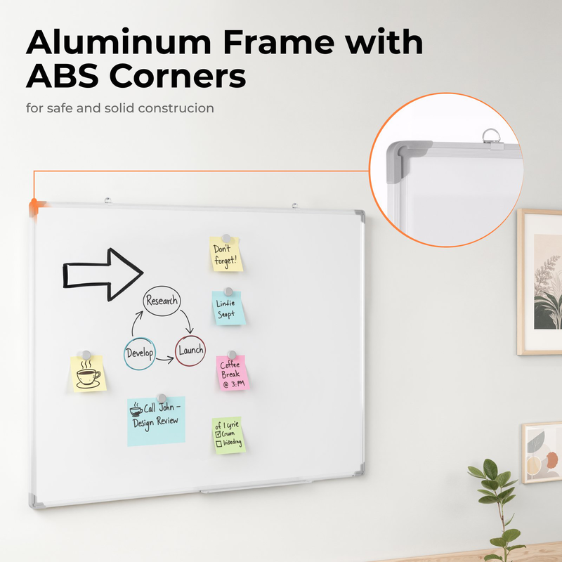 Lumivida whiteboard magnetic dry-erase wall-mounted medium wb02-2, , medium-null