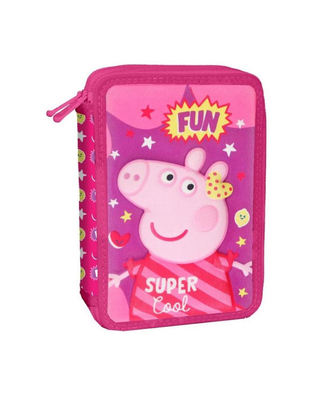 Pencil case double filled must peppa pig fun, , medium