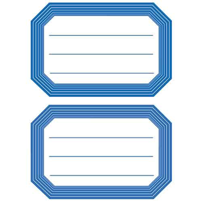Stickers school labels 82x55 mm pack of 12