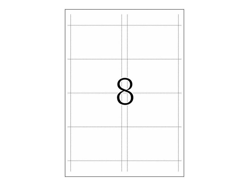 Herma inserts for name badges a4, 90 x 60 mm, white, made of cardboard, non-adhesive / 200 labels / 25 sheets, , medium-null