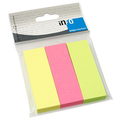 Info notes 3x25x75mm brill mix 3 x100 sheets, , medium