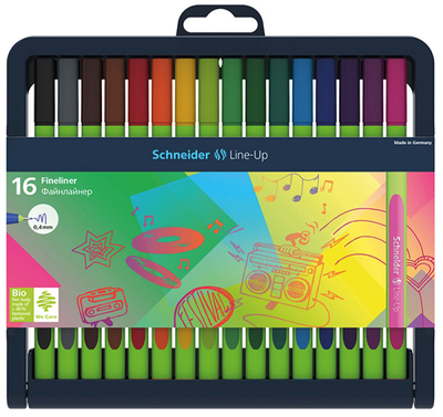 Pen fineliner line-up 04 set of 16pcs, , medium