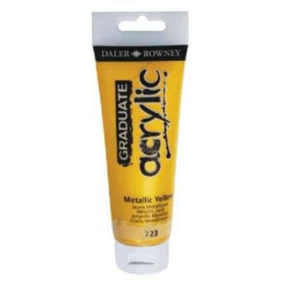 Graduate acrylic metallic yellow 723, Metallic Yellow, medium