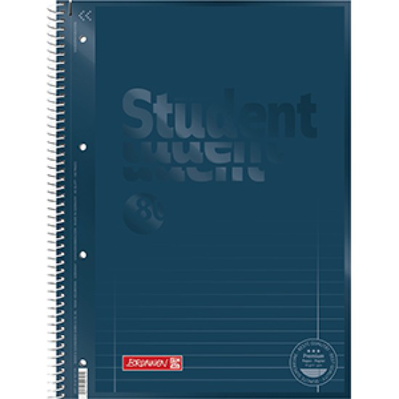 Product image: Brunnen student a4 spiral refil pad ruled 80gsm 80p denim, , medium-null