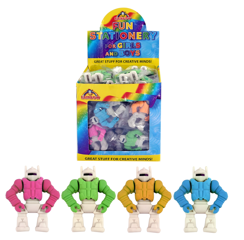Robot eraser 55mm - assorted, , medium image number null