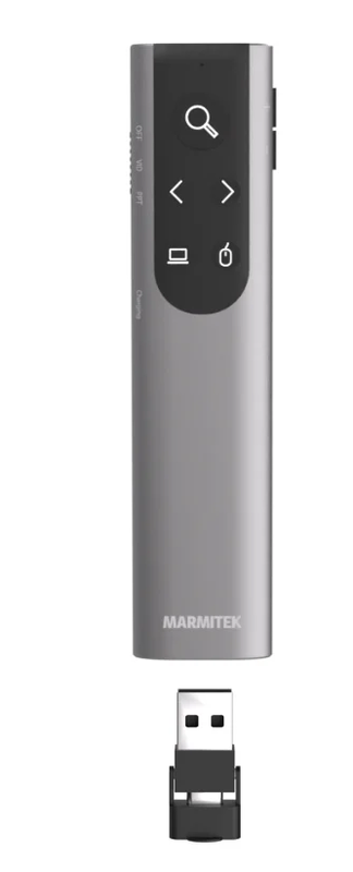 Marmitek wireless presentation remote with digital pointer, zoom & Air mouse USB-c/a wpr 400, , medium-null