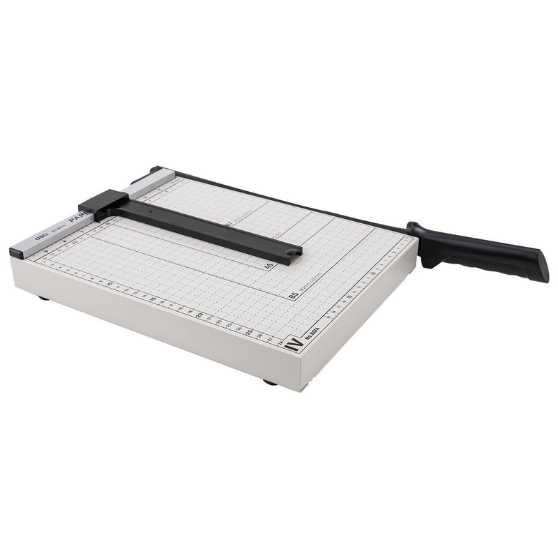 Deli steel paper guillotine a4,12 sheets, 300 x 250mm (12 x 10 inches ), , medium-null