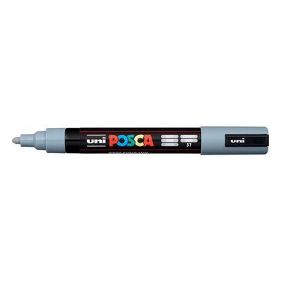 Uni posca bullet tip paint marker pc-5m 1.8-2.5mm grey, , medium