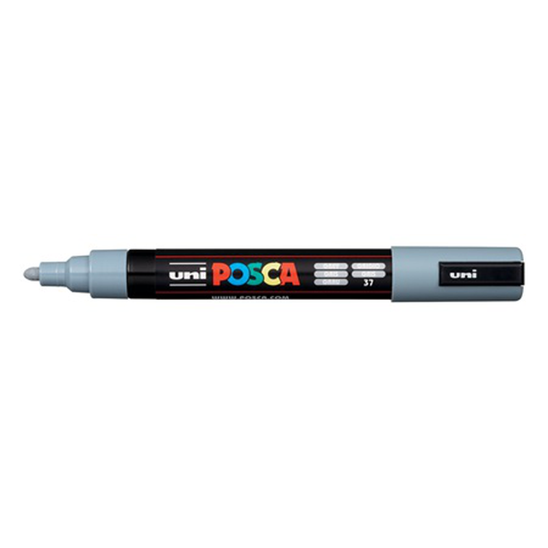 Uni posca bullet tip paint marker pc-5m 1.8-2.5mm grey, , medium-null
