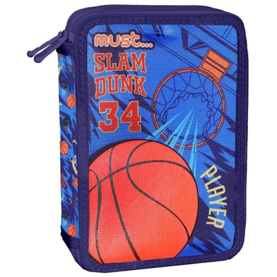 Pencil case double filled must slam dunk basketball 34