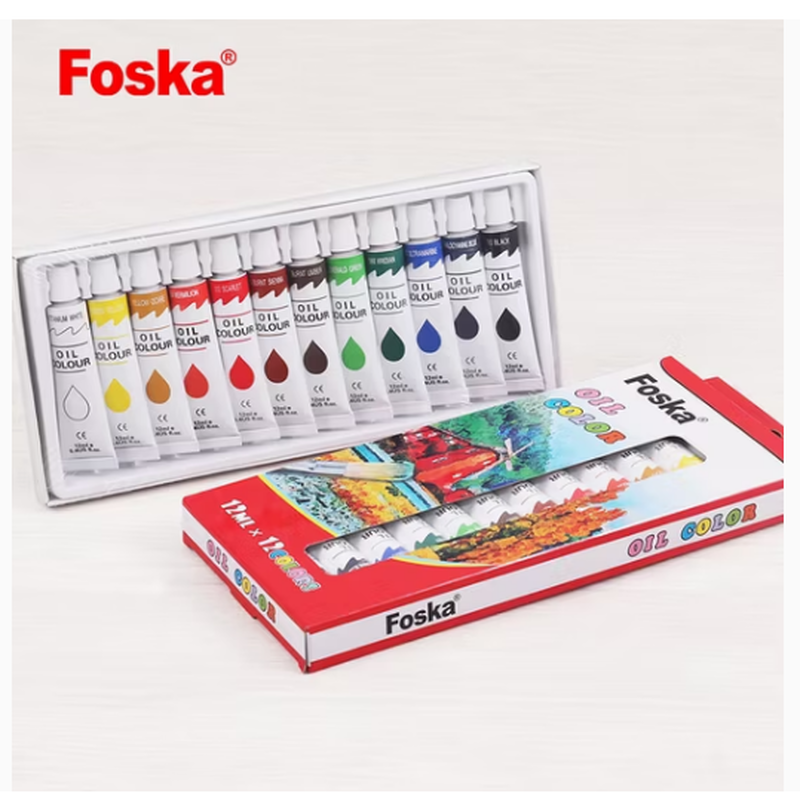 Oil paints x12 colors foska, , medium-null