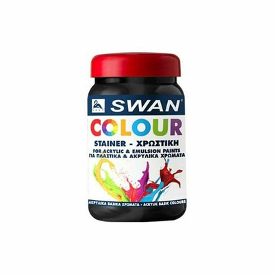 Acrylic base colour 375ml - black, Black, medium