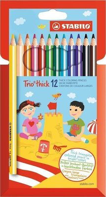 Stabilo 12 thick coloring pencils, , medium