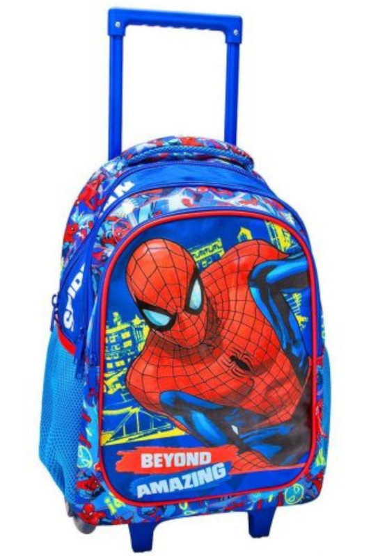School bag trolley must spiderman beyond amazing 3 pockets, , medium-null