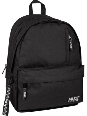 Must backpack 32x19x42cm monochrome black, , medium