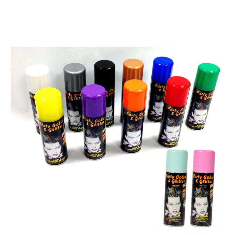 Party color and glitter for hair spray-null