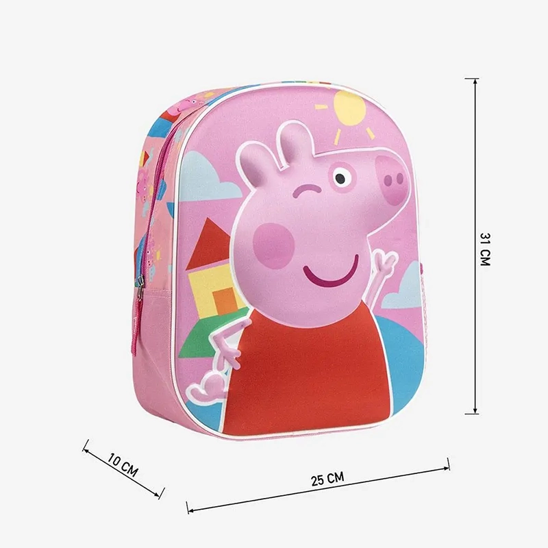 Product image: 3d children's backpack 31cm peppa pig, , medium-null