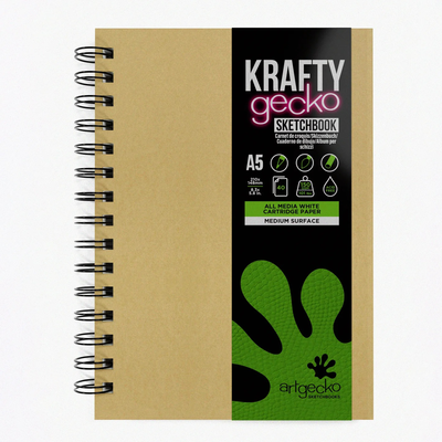 Artgecko krafty a5 spiral all media wirebound sketchbooks, , medium