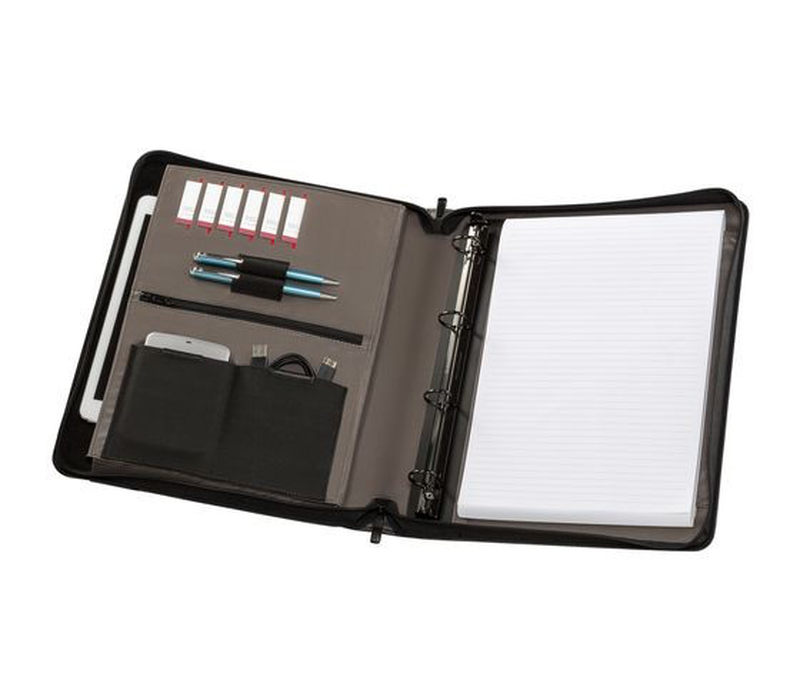 Wenger, affiliate binder padfolio with tablet pocket, black ( r ), , medium-null