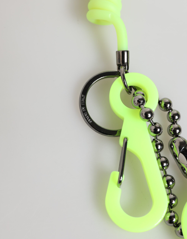 Green springy key holder dg logo men's keychain keyring-null