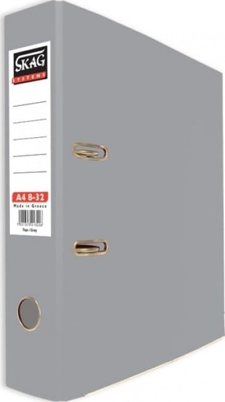 Skag box file 8cm a4 8-32 grey, , medium-null