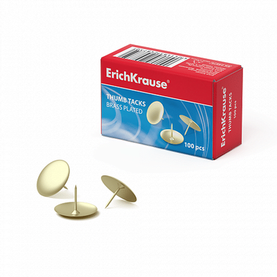 Erichkrause thumb tacks brass plated (100pcs) 24875, , medium