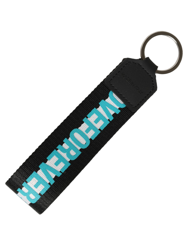 Multicolor logo polyester brass holder keychain keyring-null