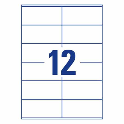 Tto white economy labels 105x48mm 105048, , medium