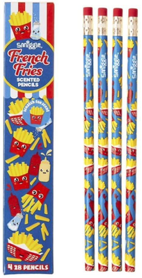 Smiggle scented pencil pack x 4 - french fries, , medium
