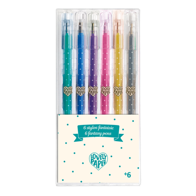 Djeco gel pens 6 glitter gel pens, , medium