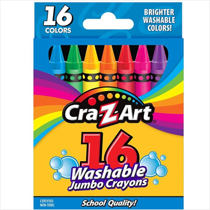 Cra-z-art 16 jumbo washable crayons 10204, , medium-null