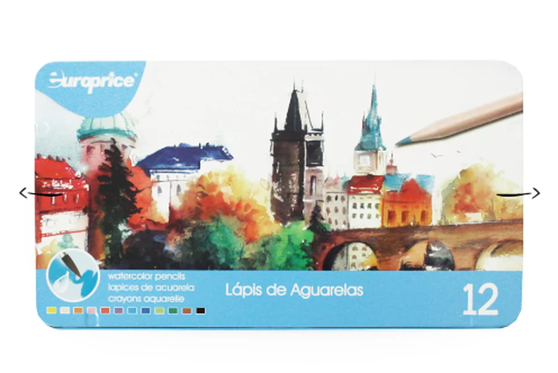 12 watercolor pencils, , medium-null