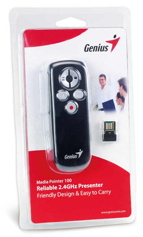 Genius wireless laser presenter media pointer 100, , medium-null