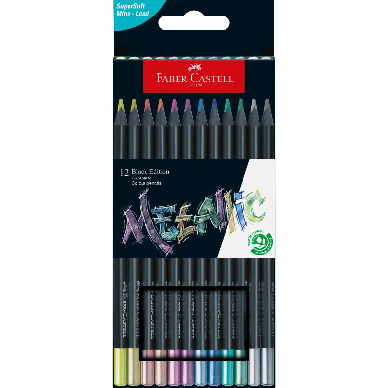 Faber castell black edition color pencil 12pcs, , medium-null