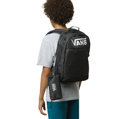 Vans skool backpack, Black / Charcoal, medium