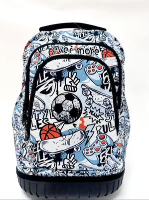 Free style tr.backpack, Black White Orange, medium