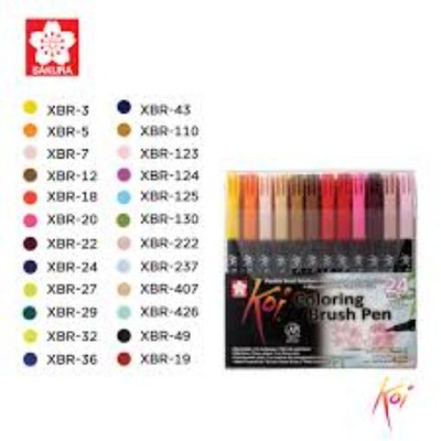 Sakura xbr-24 coloring brush pen 24 color set