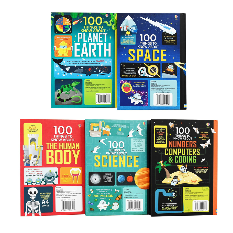 USBorne 100 things to know book assortment - ages 8-12-null